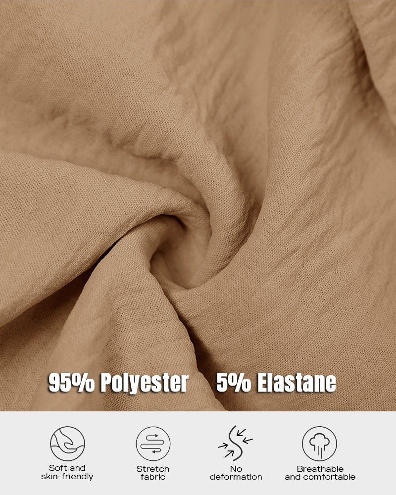 Long Sleeve Button Down Drawstring Shirt Dress