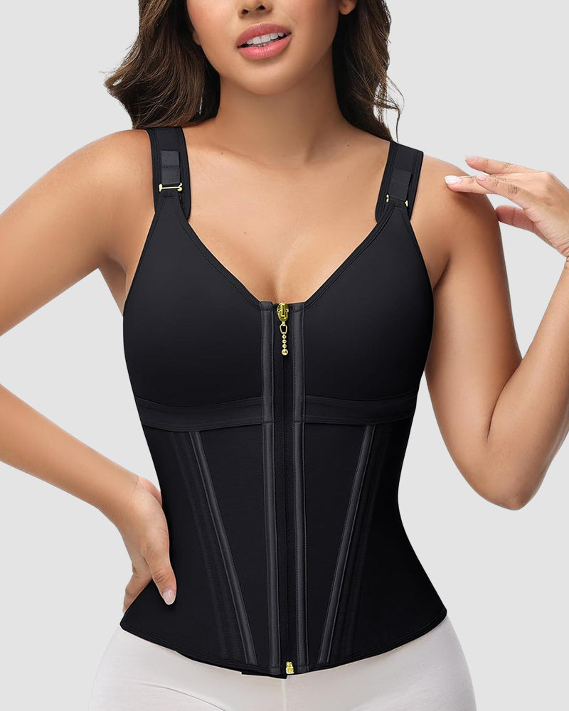 Double-Layer Tummy Control Waist Shaper Girdle With Bra