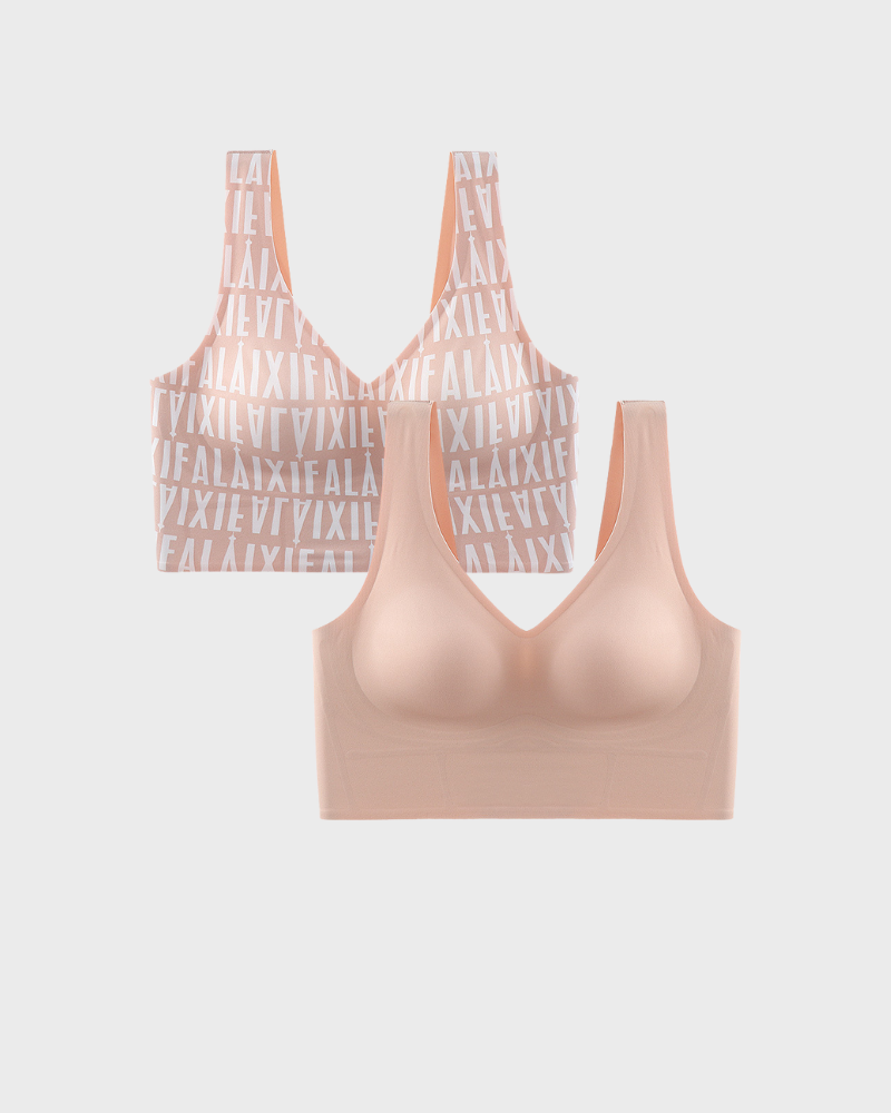 Wireless Back Smoothing V-Neck Tank Bra