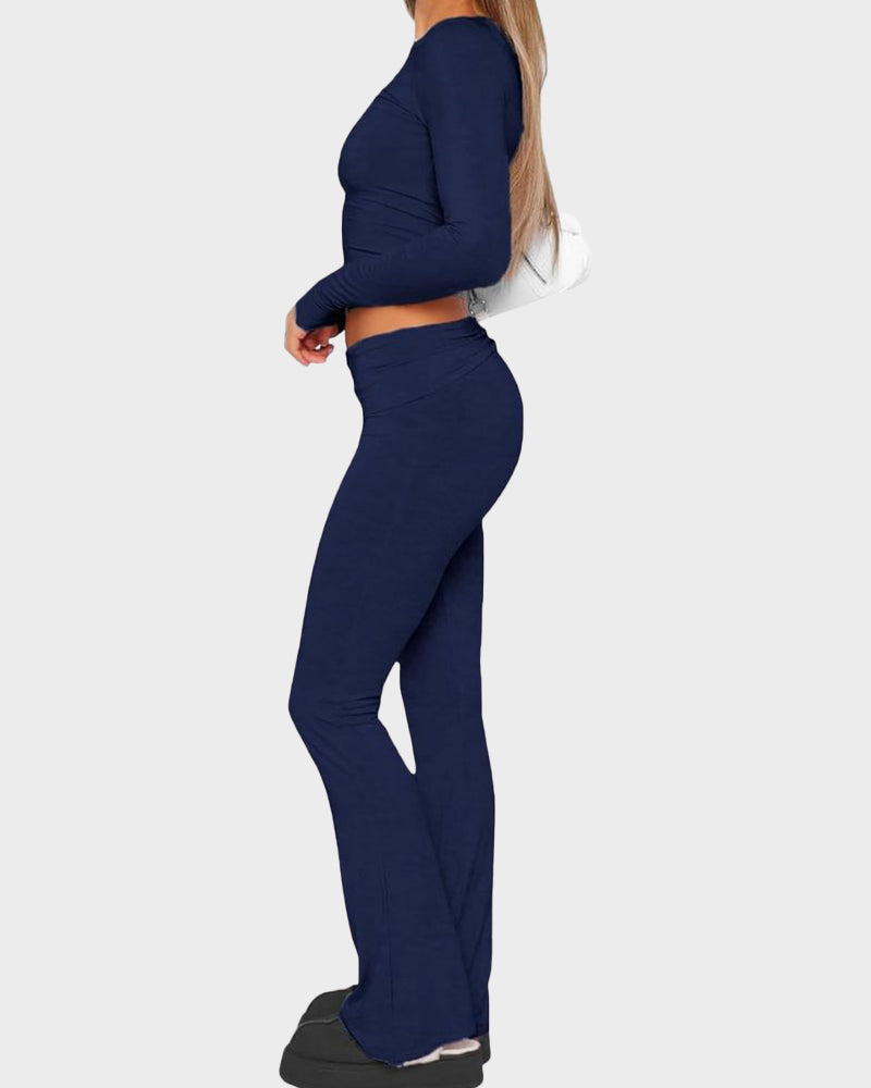 Long Sleeve Cotton Jersey Lounge Set