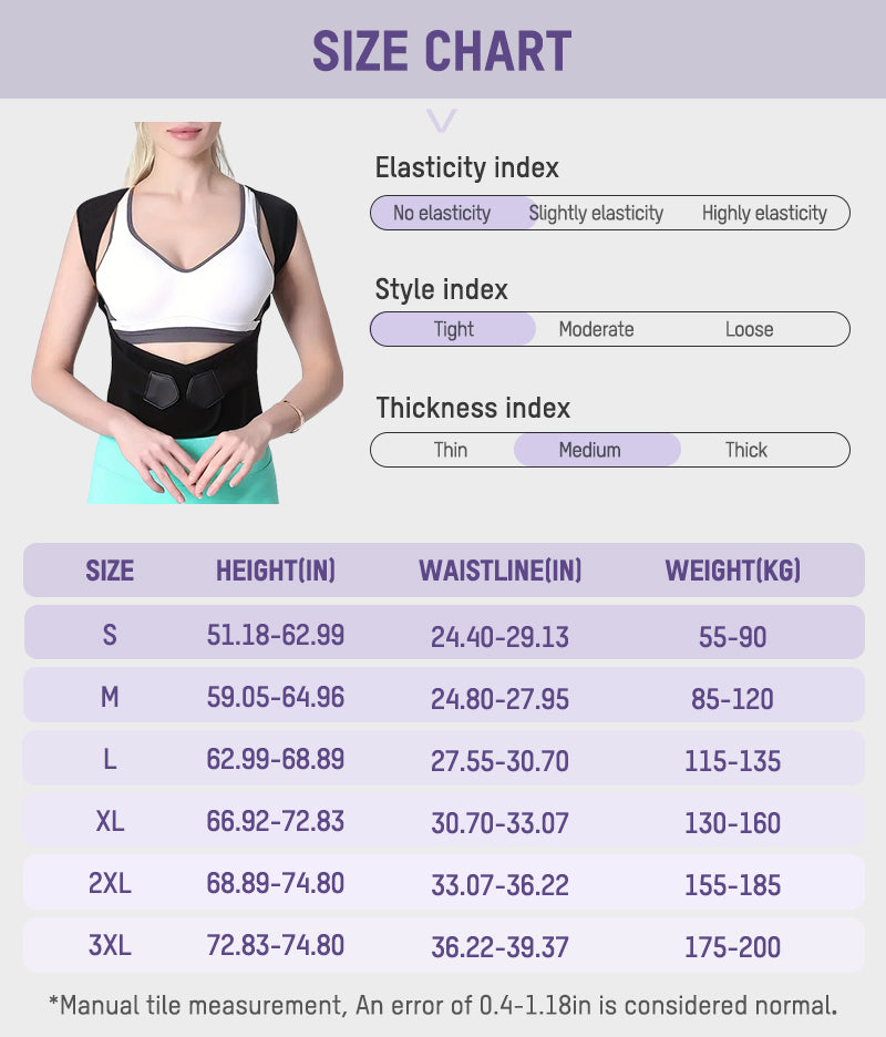 Adjustable Back Posture Corrector Brace for Women & Men