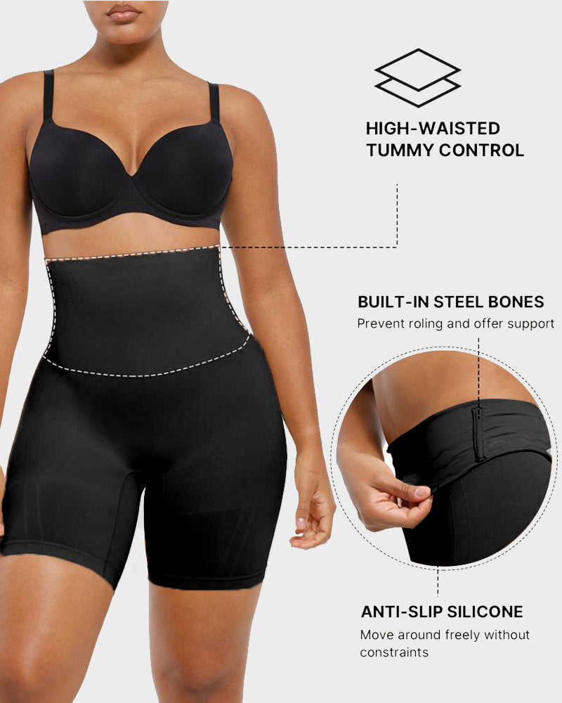 Anti-Roll High-Waist Sculpting Shorts