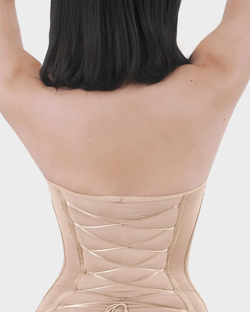 Back Lace-Up Seamless Shapewear Bodysuit