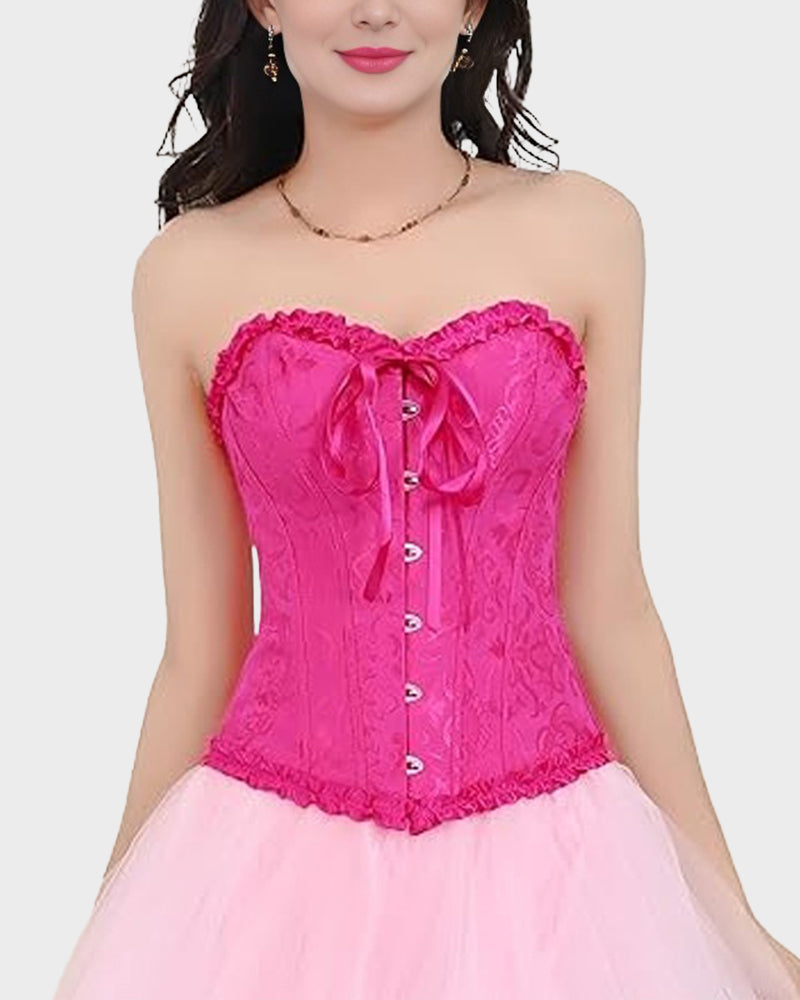 Corset Tops Lace Waist Push Up Shapewear