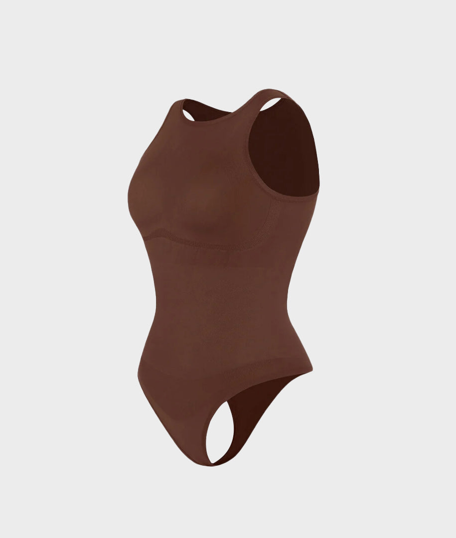 Crew Neck Sleeveless Sculpting Bodysuit Shapewear