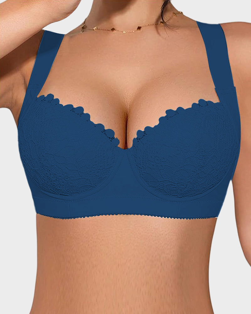 Elegant Lace Push Up Underwire Bra