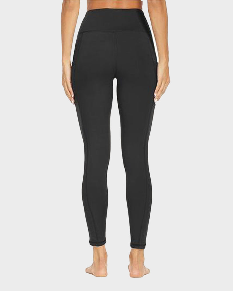 Fleece-Lined High-Waist Leggings with Pockets
