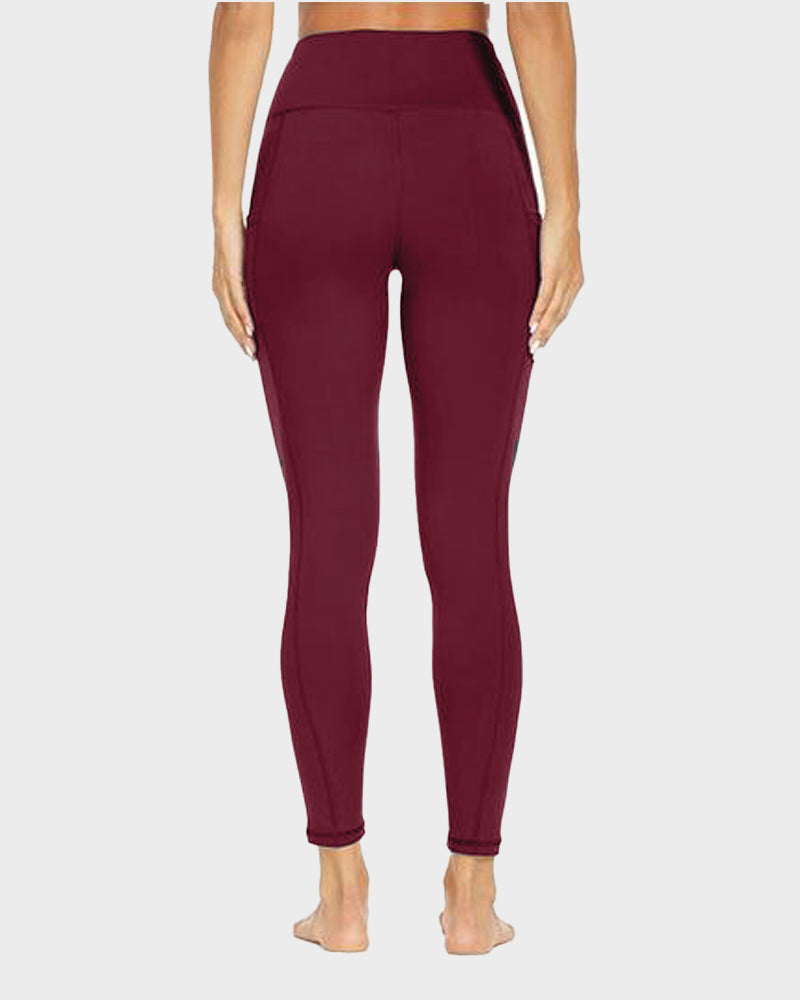 Fleece-Lined High-Waist Leggings with Pockets