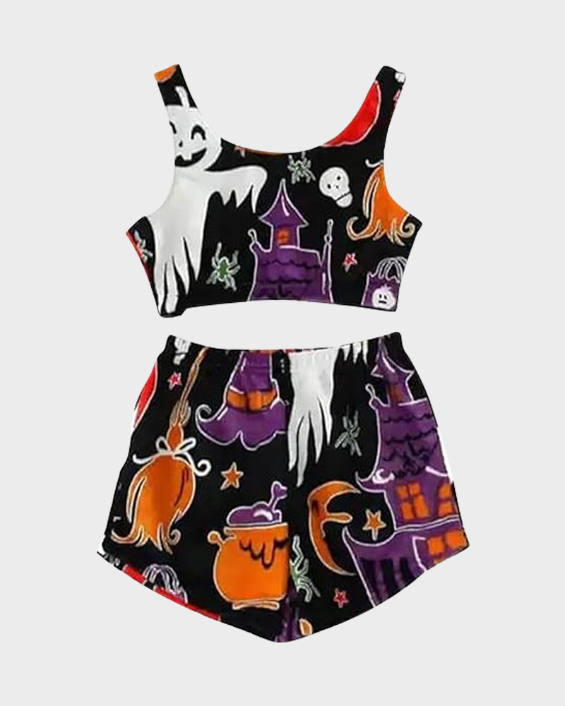 Halloween Glow-in-the-Dark Flannel Pajama Set
