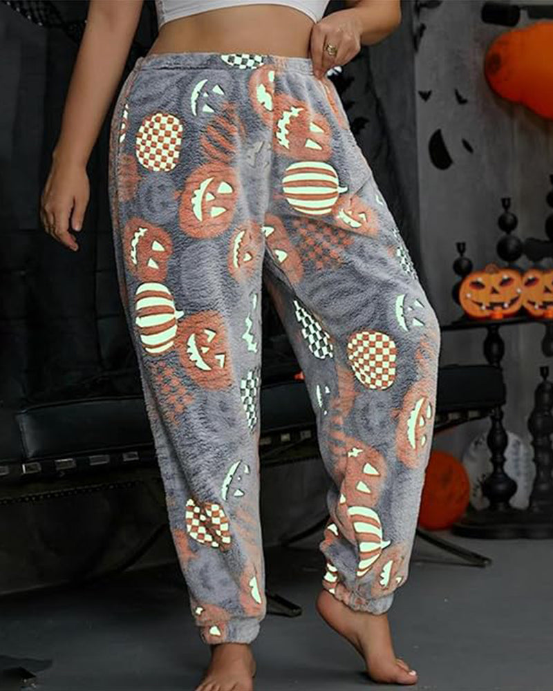 Halloween Glow-in-the-Dark Flannel Pajama Pants