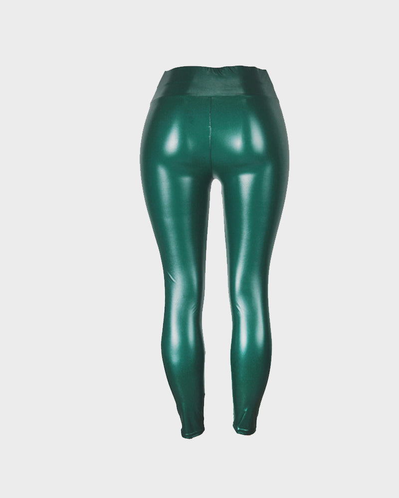 High-Waist Faux Leather Leggings