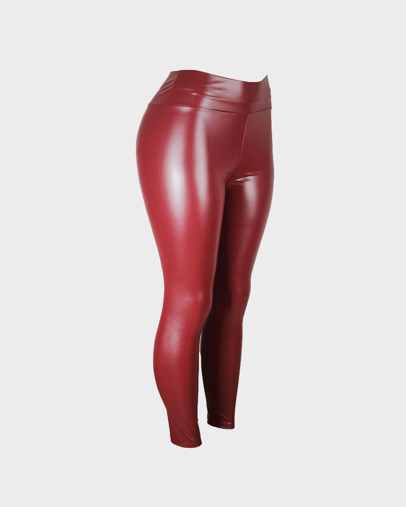 High-Waist Faux Leather Leggings
