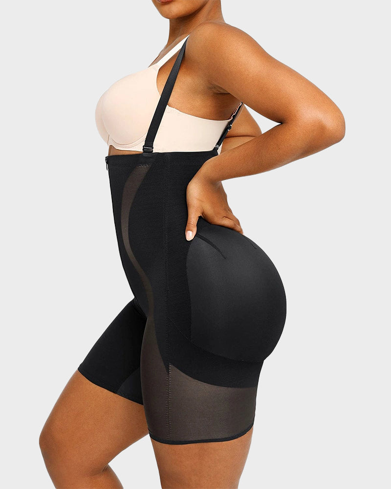 High-Waist Sculpting with Zipper Support