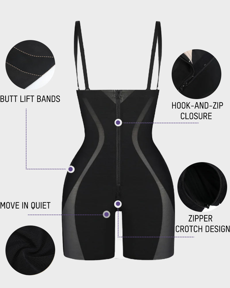 High-Waist Sculpting with Zipper Support