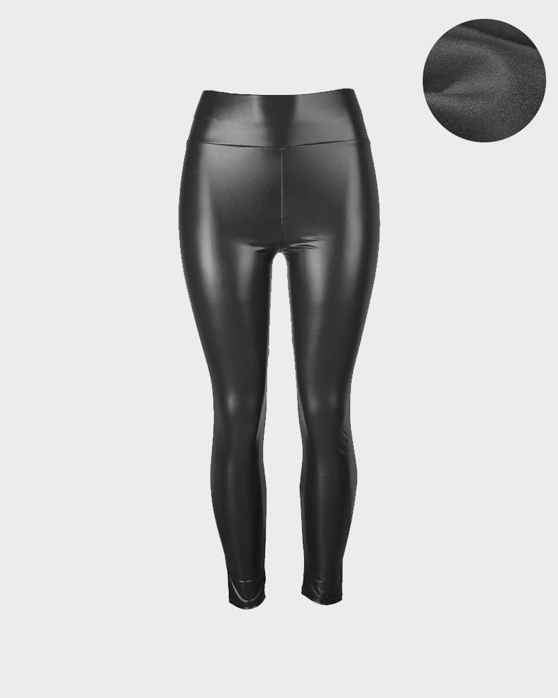 High-Waist Faux Leather Leggings