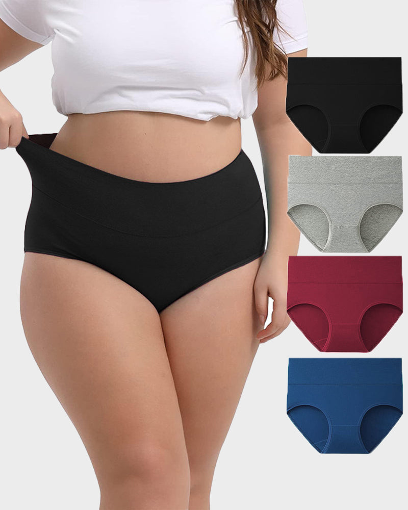 Cotton High-Waist Full Coverage Briefs (4 pack)