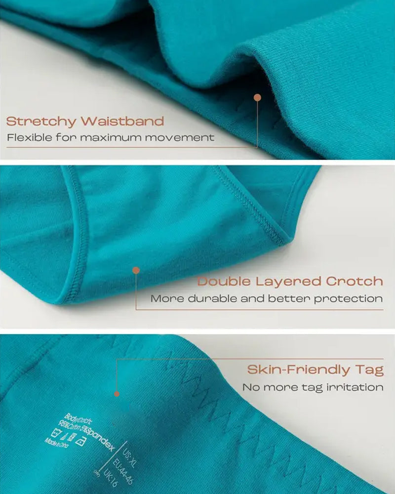 Cotton High-Waist Full Coverage Briefs (4 pack)