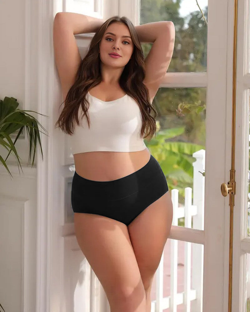 Cotton High-Waist Full Coverage Briefs (4 pack)