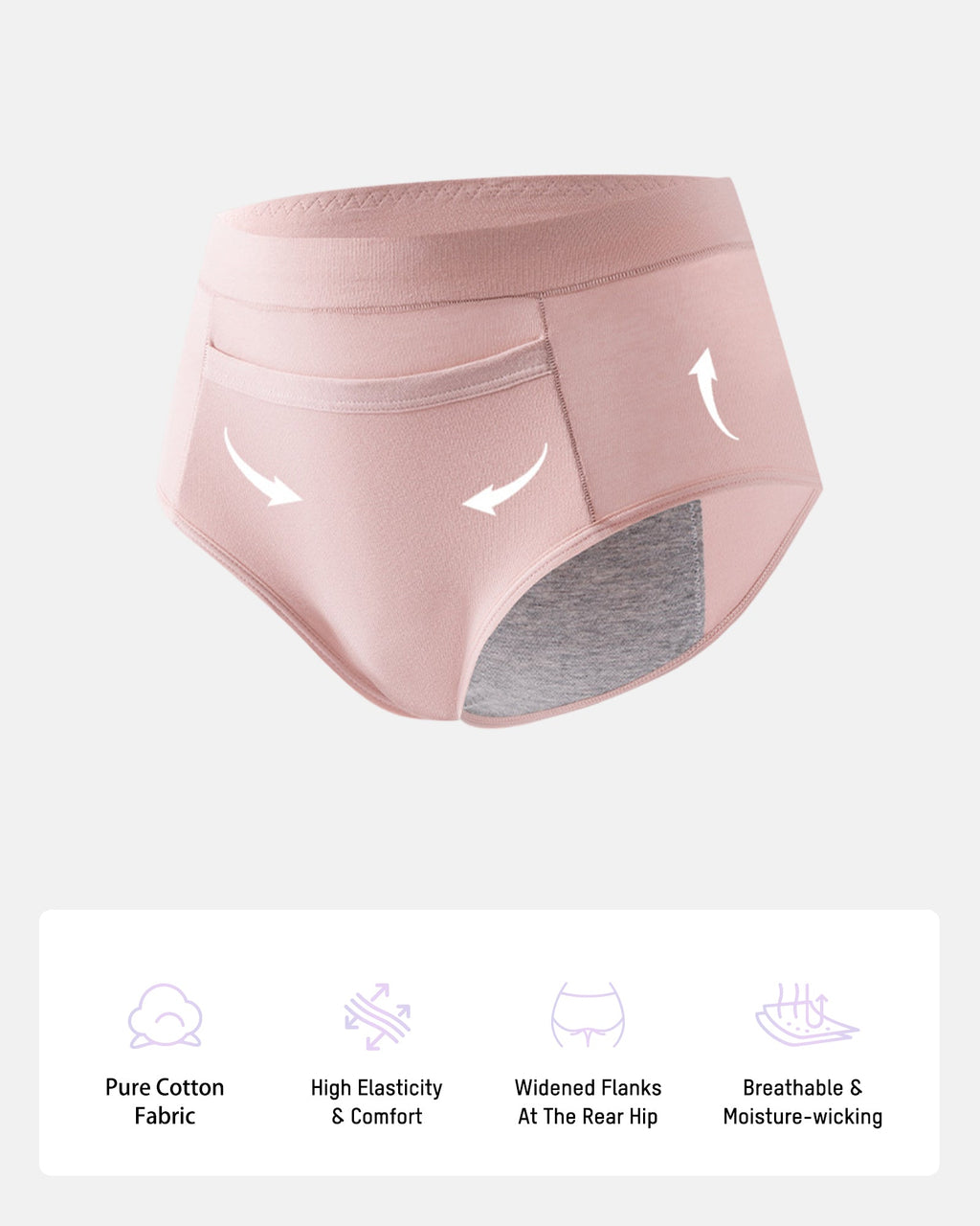 High Waist Leakproof Period Panties (3 Pack)