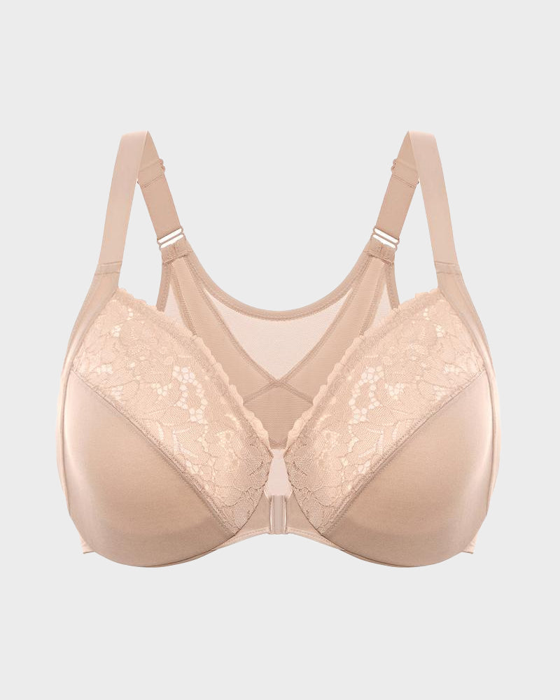 Lace Full Coverage Front Closure Posture Bra