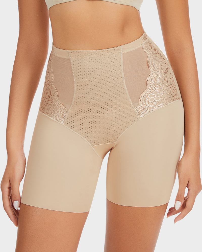 Lace High-Waisted Tummy Control Shaping Shorts(2 Pack)