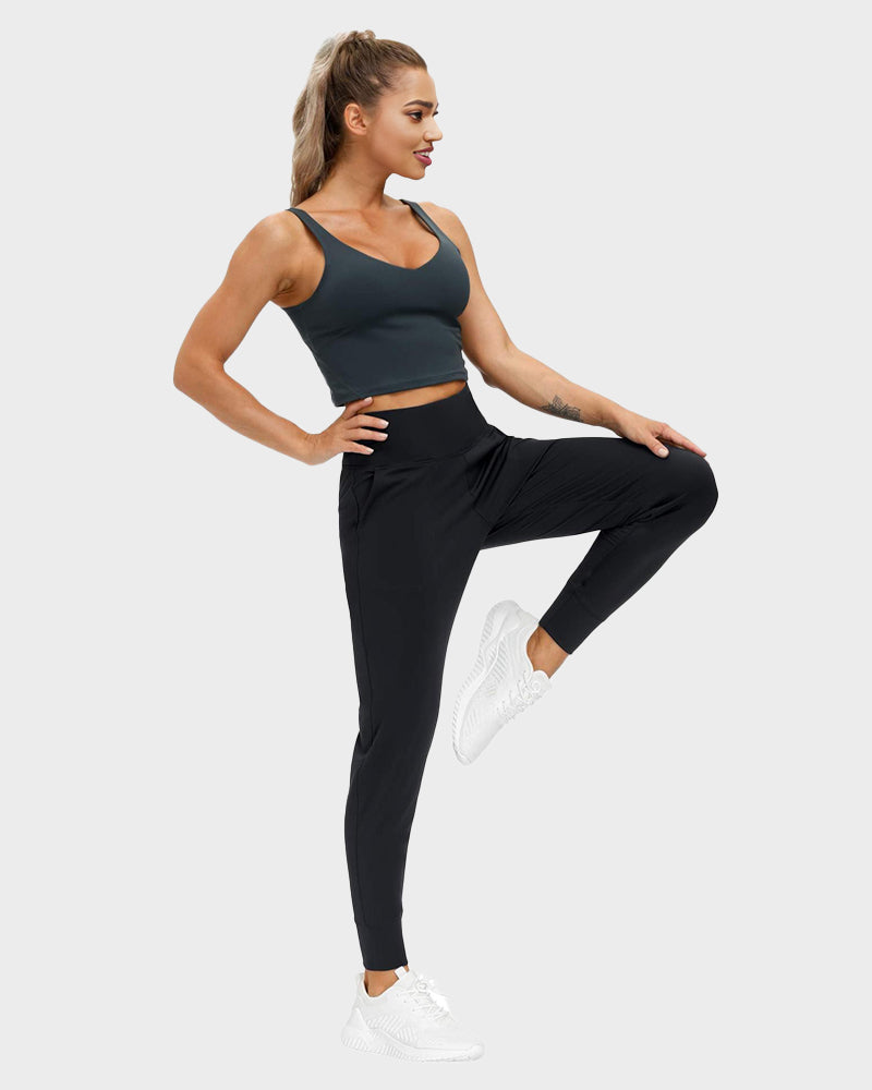 Lightweight High-Waist Tapered Joggers