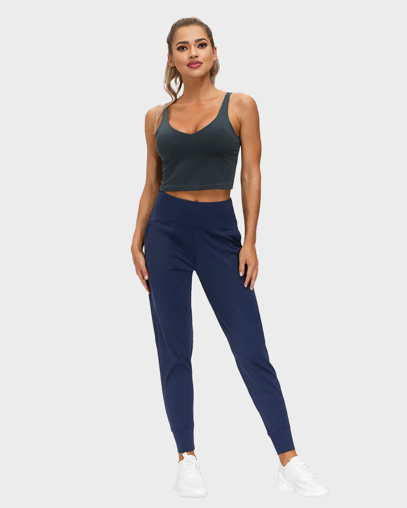 Lightweight High-Waist Tapered Joggers