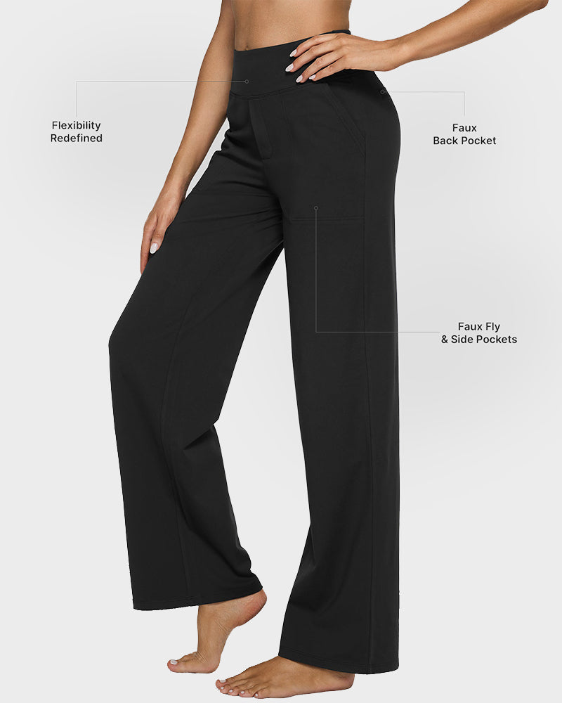 Loose High-Waist Business Wide-Leg Yoga Pants