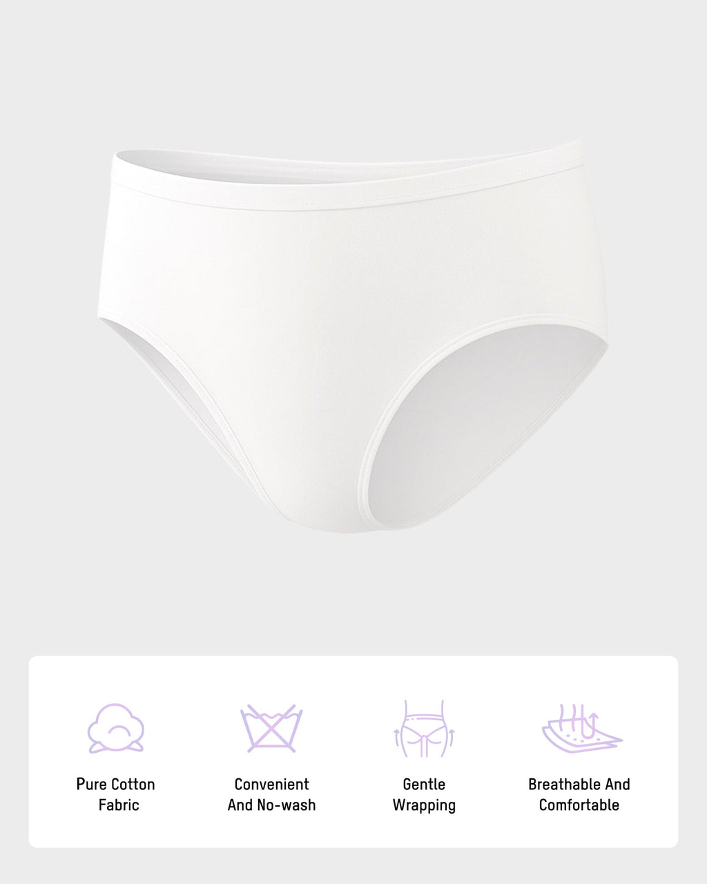 Medical-Grade Antibacterial Cotton Disposable Panties (5 Pack)