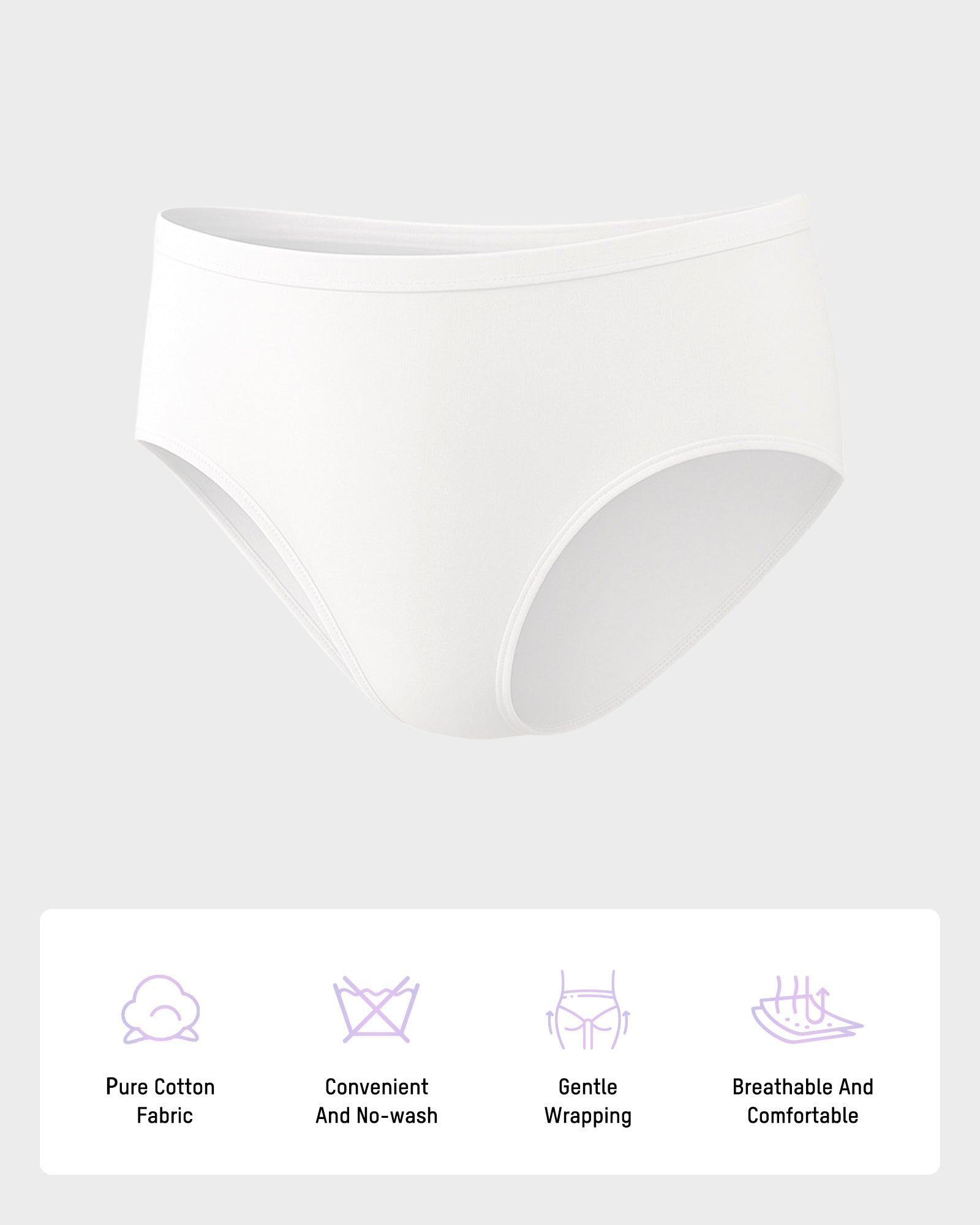 Medical-Grade Antibacterial Cotton Disposable Panties (5 Pack)