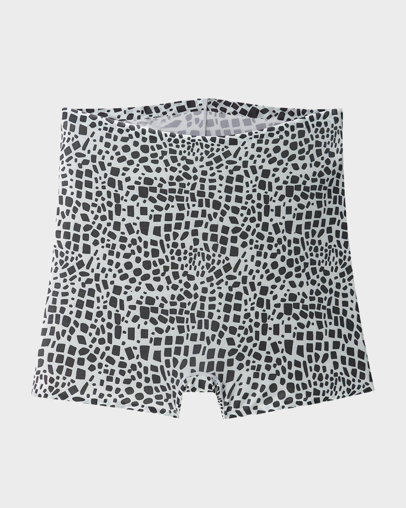 Mid-Rise Ice Silk Leopard Panties (9 Pack)
