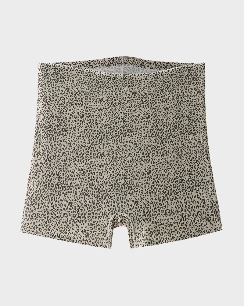 Mid-Rise Ice Silk Leopard Panties (9 Pack)