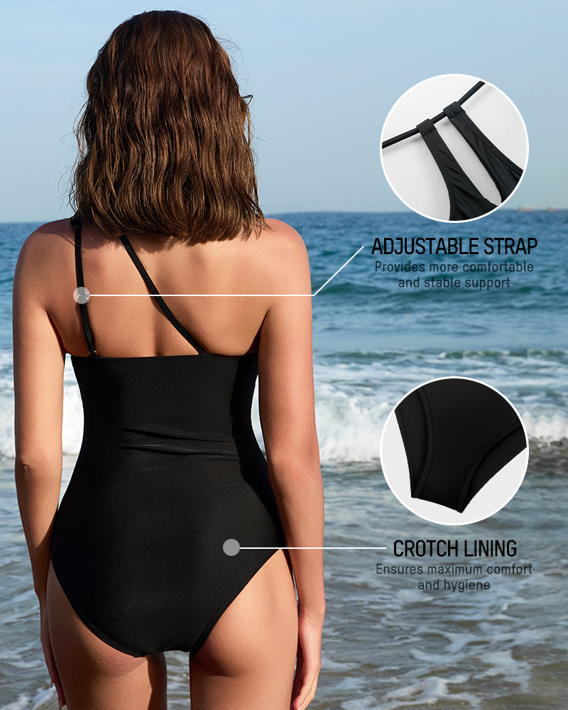 One Shoulder One Piece Swimsuit