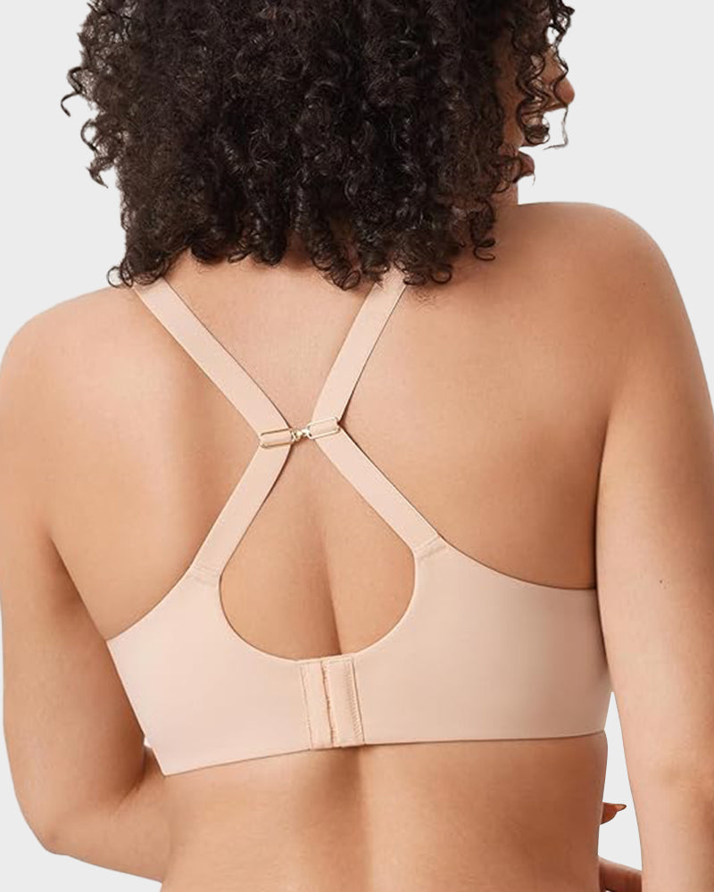 Plus Front Closure Racerback Underwire Bra