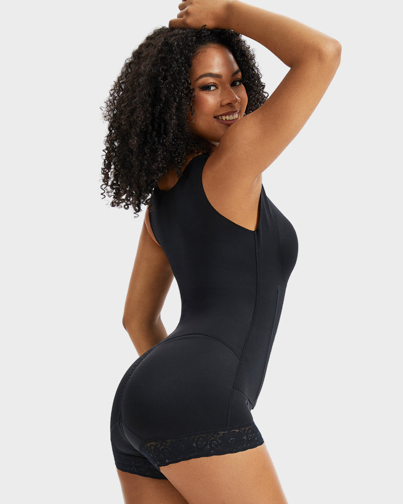 PowerMesh Double-Layer Tummy Control Bodysuit Shapewear