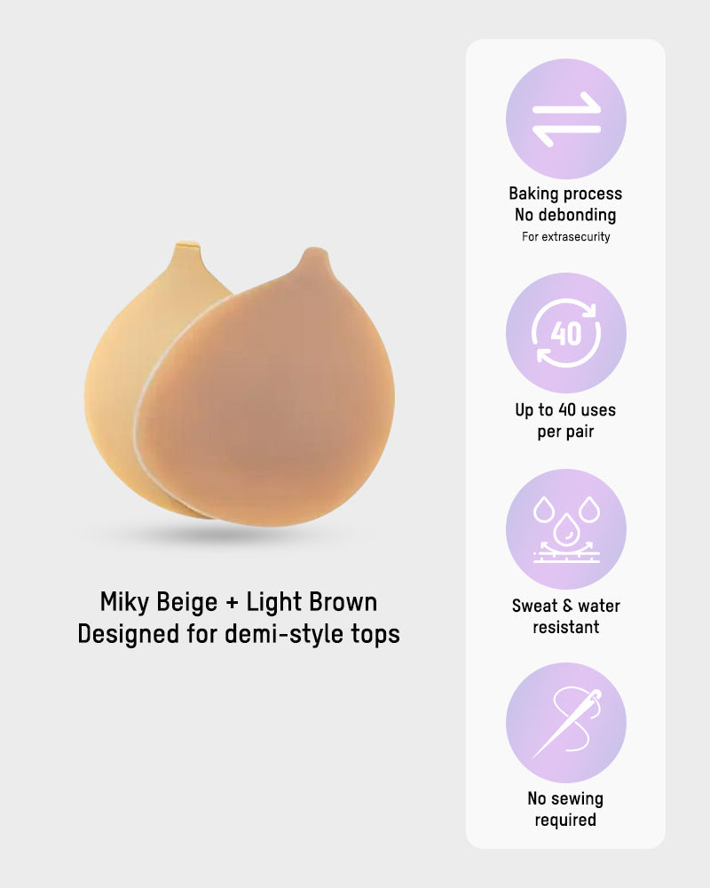 Reusable Seamless Push-Up Sticky Bra (2 Pairs)