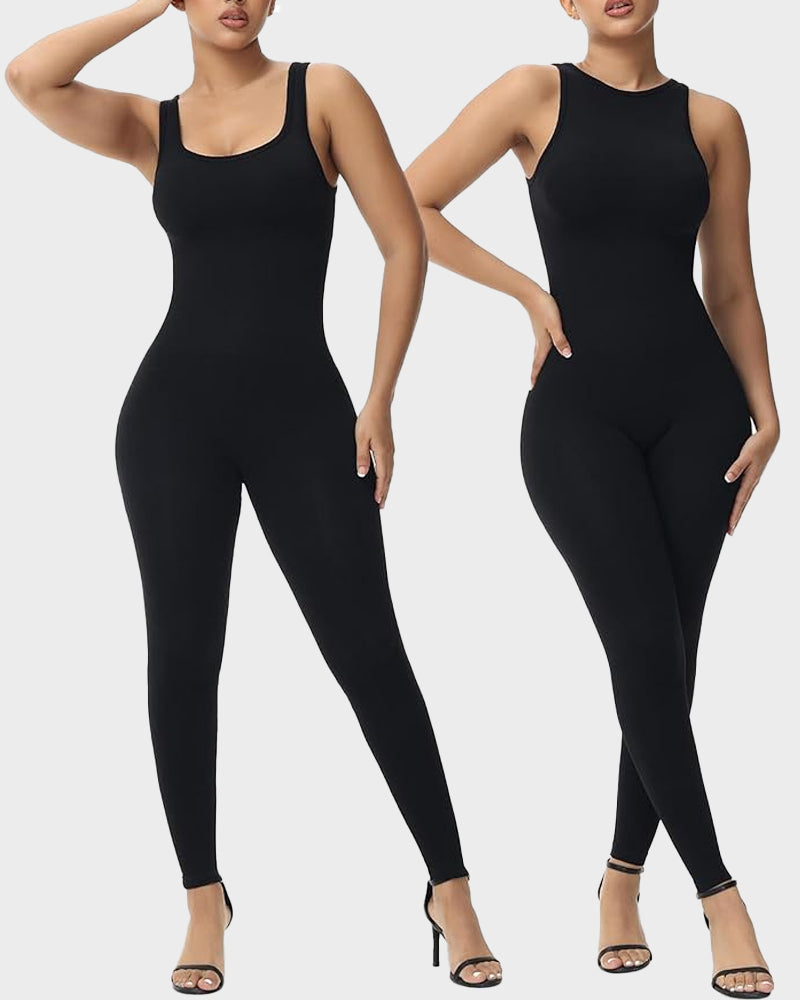 Reversible High Neck & Square Neck Jumpsuit