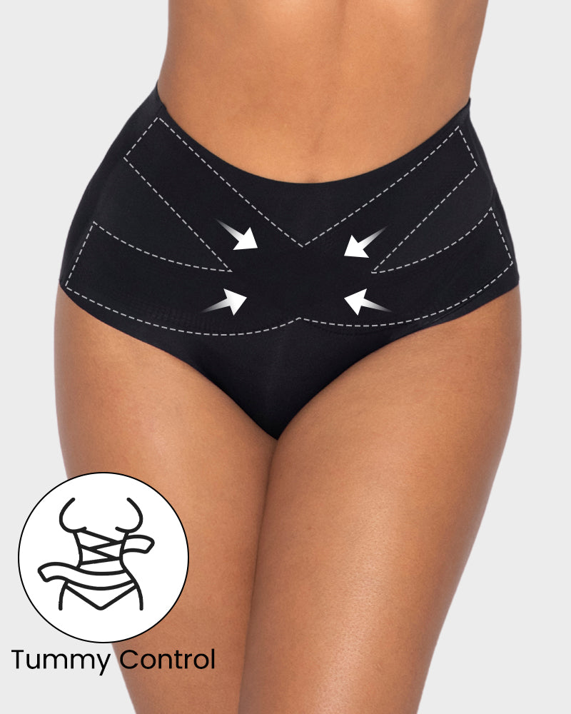 Seamless Tummy Control High-Waist Panties (5 Pack)