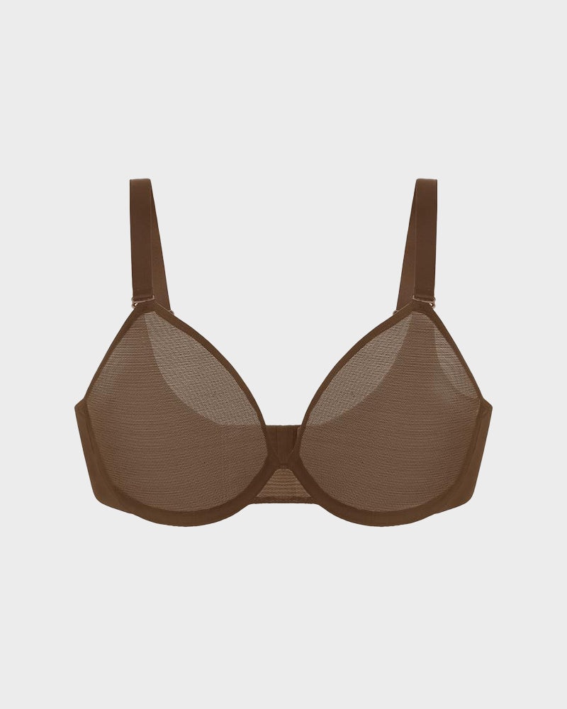 Seamless Mesh Unlined Underwire Bra