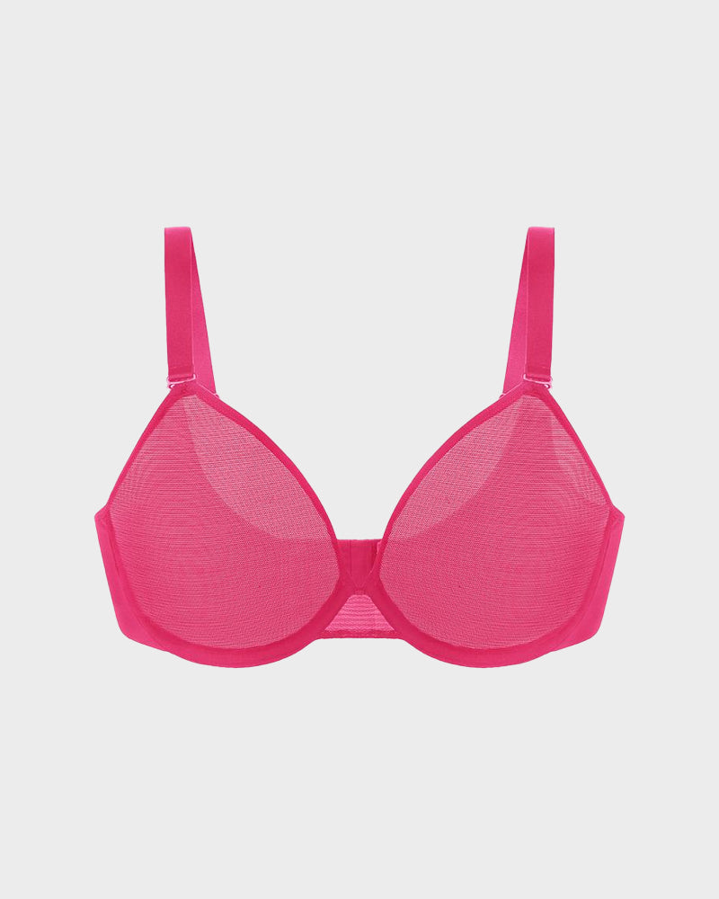 Seamless Mesh Unlined Underwire Bra