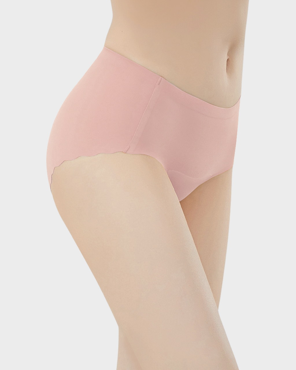 Seamless No Camel Toe Silk Antibacterial Gusset Panties (5 Pack)