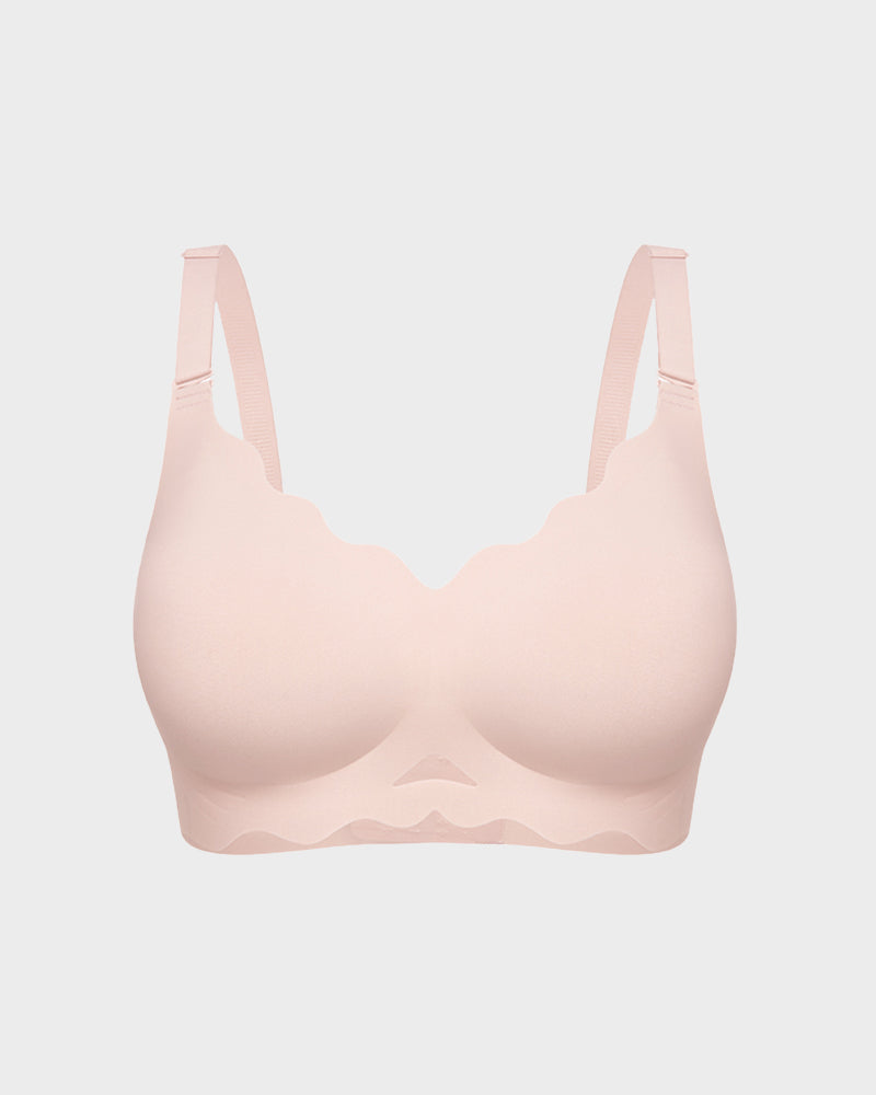 Seamless Wireless Scalloped Edge Jelly Bra