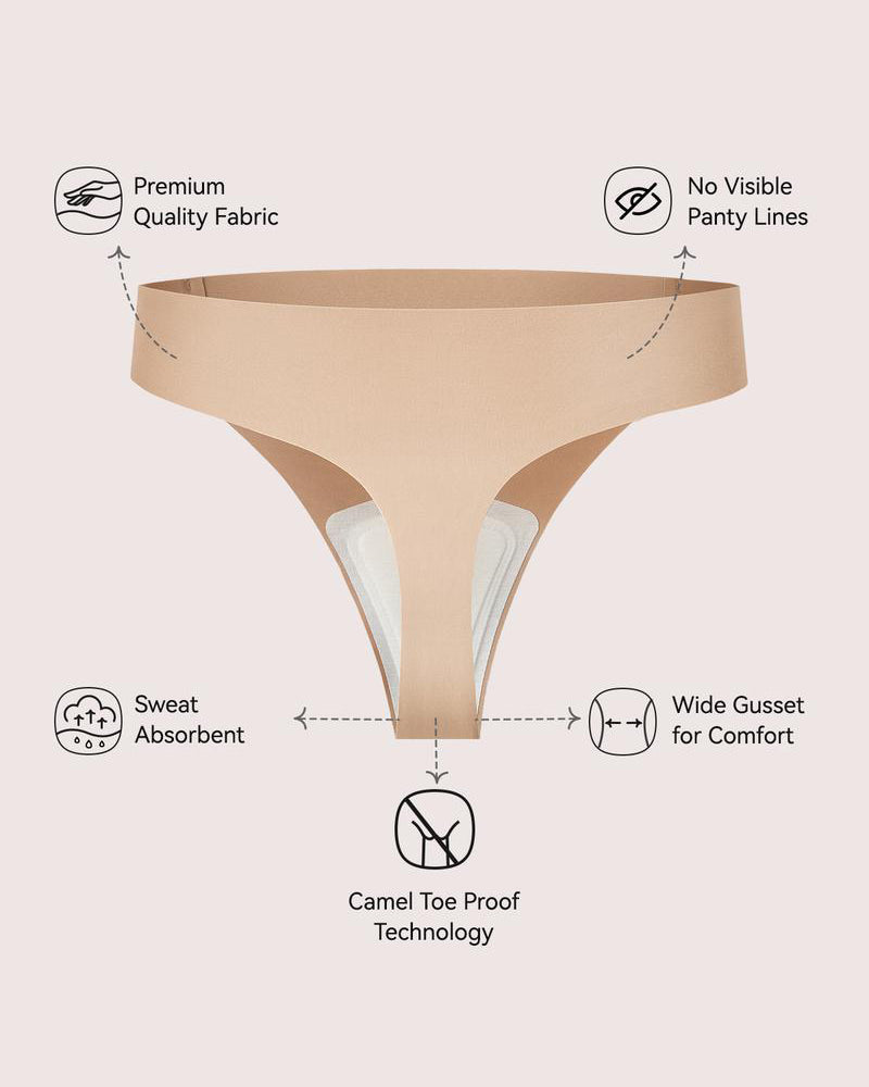Seamless Invisible Comfort Thongs (5 Pack)