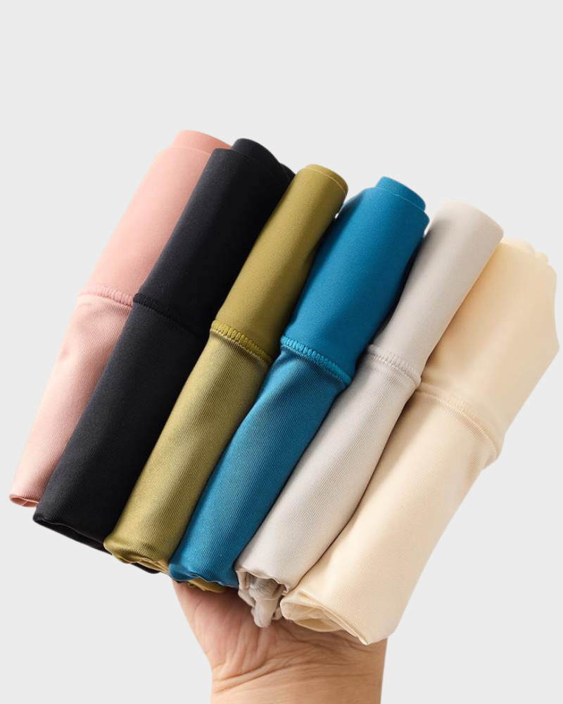 Silky High-Waist Seamless Briefs With Scalloped Edges (6 pack)