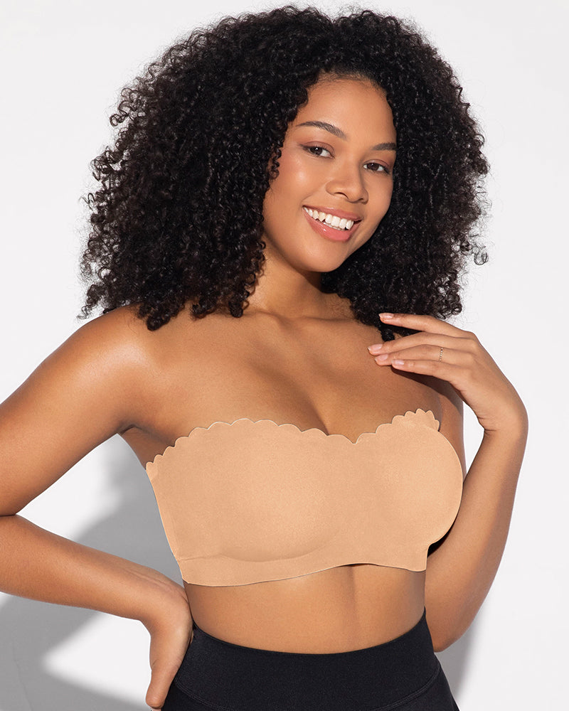 Strapless Front Closure Leopard Print Bra