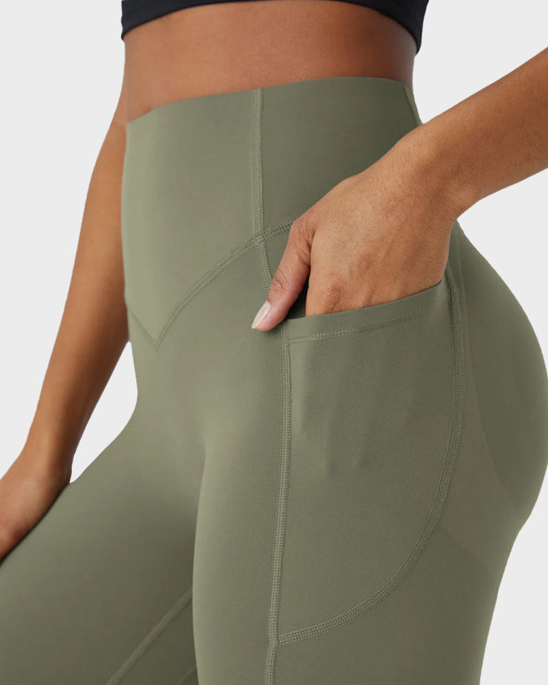 Tummy Control Butt-Lifting Training Leggings with Pockets