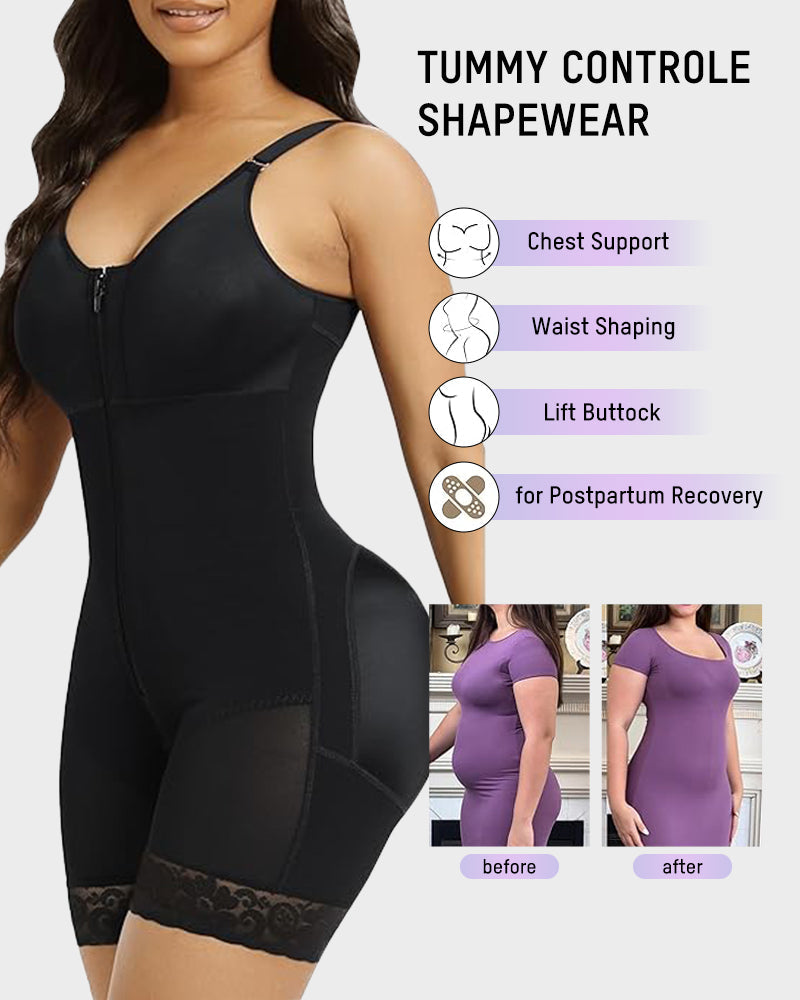 Tummy Control Butt Lifter Shaper with Zipper Crotch Fajas Colombianas