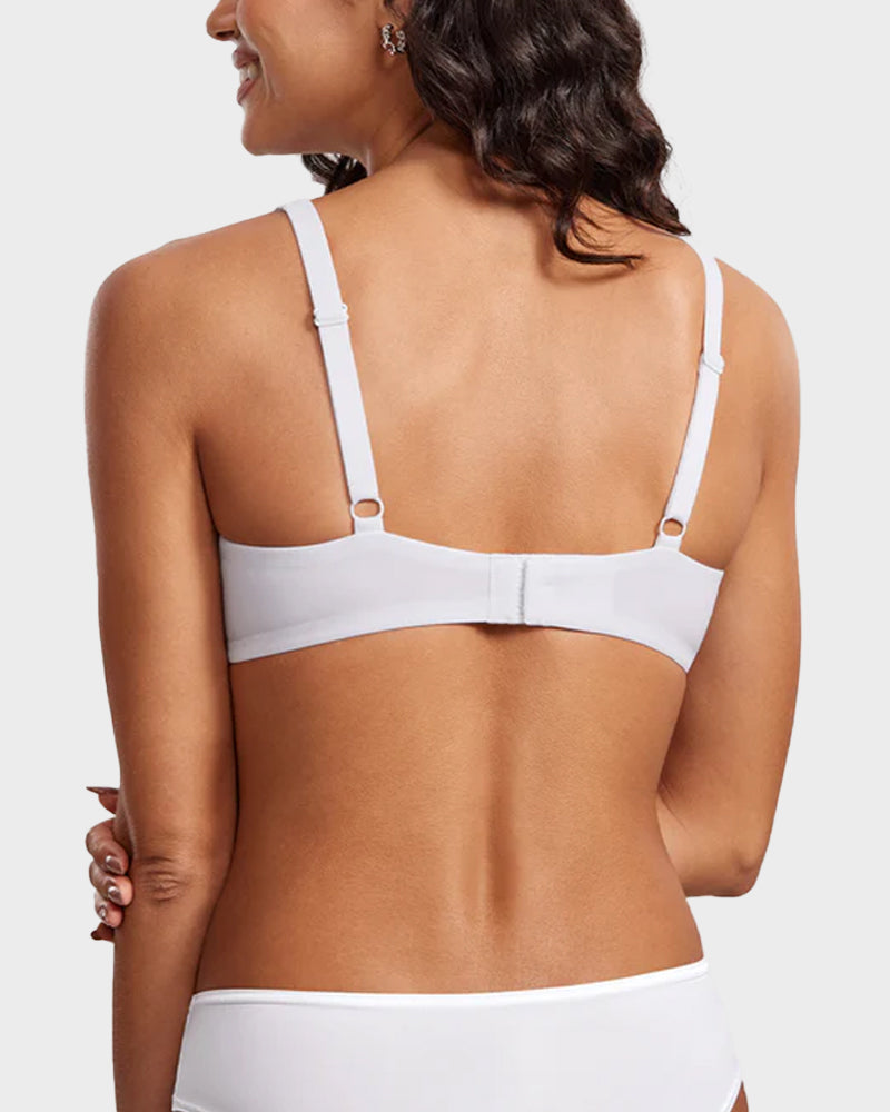 Underwire Support Seamless Unlined Balconette Bra