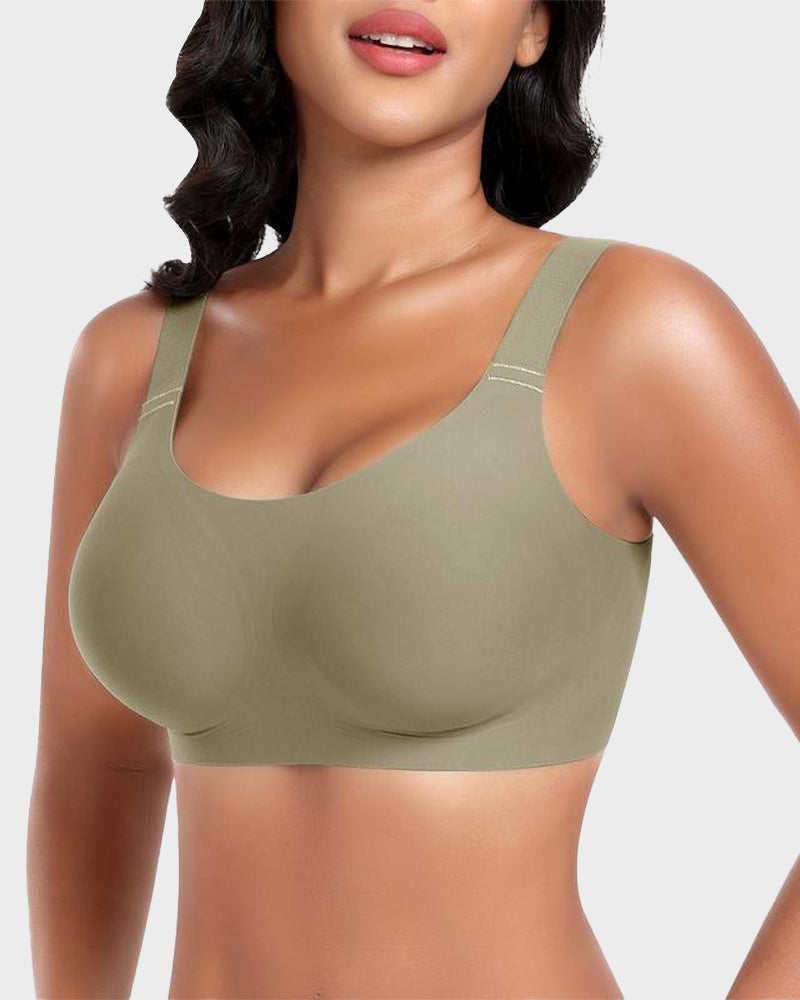 Wireless Full Coverage Jelly Bra with Breathable Straps