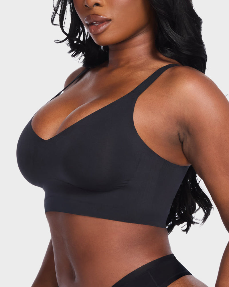 Wireless V-Neck Back & Side Smoothing Bra